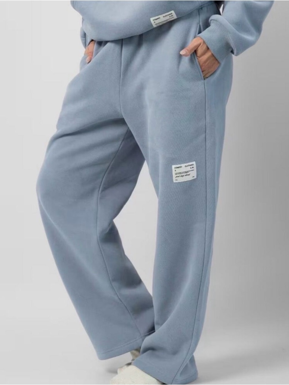 Comfrt Affirmation Collection Sweatpants Loungepants Slate Fleece Pants sz M GUC
